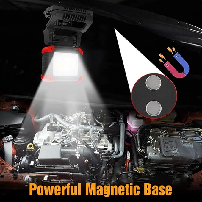 Portable Magnetic Clamping Work Light 270 ° Rotation Super Bright Light Charging COB LED Maintenance Lighting
