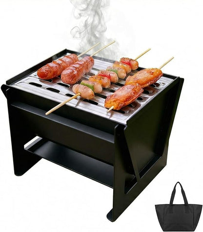 Portable Charcoal Grill – Foldable BBQ Grill –Tabletop Camping Grills for Outdoor,Backyard,Picnics– Camp Cooking Gear