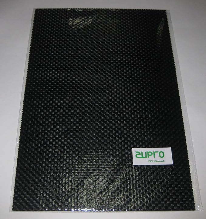 Zupro Placemats Set of 4 for Kitchen Dining Table Washable Braided Table Mats Heat-Resistant Placemats Non-Slip Woven PVC Vinyl Place Mats for Everyday use or Holidays Dinner BBQs 18"x12"(Black