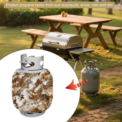 Golden Marble Propane Tank Cover 20lb Heavy Duty Propane Cylinder Cover Weather Resistance Outdoor Grill Accessories for Winter