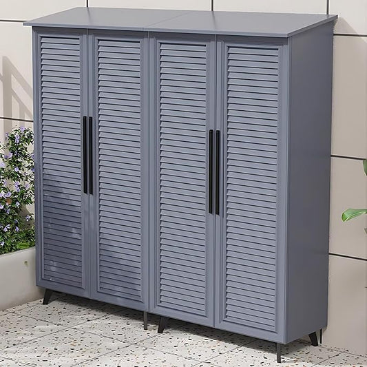 Outdoor Kitchen Cabinet - Cabinet with Countertop Includes Modern Grey Design,Durable Outdoor Storage Unit Includes Vertical Handle & Line Design(68.50IN)