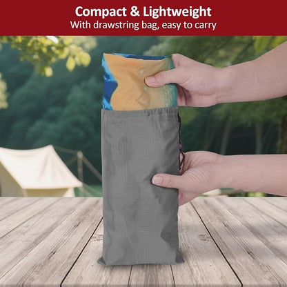 6ft 72in Picnic Table and Bench Cover, 3 Pack, Lakeside Ember | Drawstring Bag, Waterproof Windproof, Elastic Fitted Edges Tablecloth, for Rectangle Table & Seat, Camping Essentials RV Gear