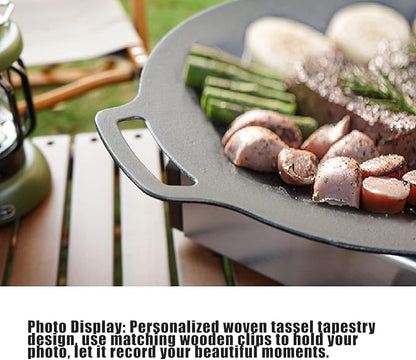 Korean BBQ Grill, Good Insulation Heat Solid Grilling Pan Nonstick for Outdoor Indoor Party for Camping 36CM