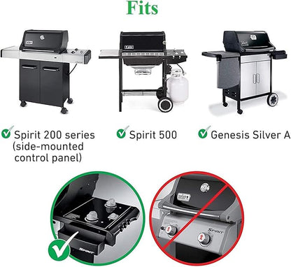 Hongso 7507 Replacement kit 8127 Stainless Steel Burners and 7535 Flavorizer Bars for Weber Spirit 200 Series (with Side Mounted Control) Spirit E & S 210 220, Spirit 500 Genesis Silver A Gas Grill