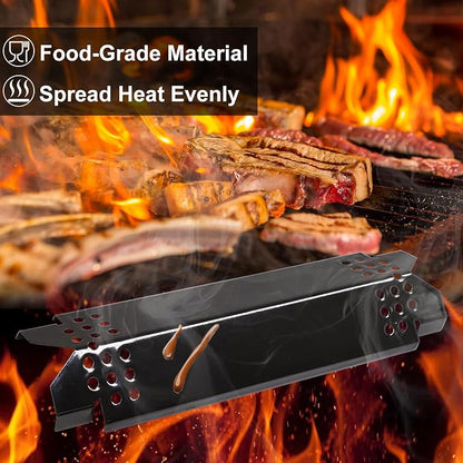 Criditpid Grill Replacement Parts for Nexgrill 720-0882A 720-0882AE 730-0882 730-0882AE, Grill Heat Plates, Burner Tubes, Igniter & Cast Iron Grates for Nexgrill Evolution Infrared Plus 5-Burner Grill
