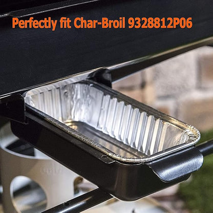 BBQ Future 20-Pack Aluminum Foil BBQ Grease Grill Drip Pans Replacement for Char-Broil 9328812P06, 7" L x3.5 W x1.5 D | Replacement for Char-Broil 9328812P06, 7" L x3.5 W x1.5 D