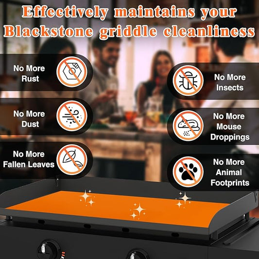 Aulock 36in Silicone Griddle Mat Compatible with Blackstone - Food-Grade Outdoor Grill Protect Accessories Griddle Cover from Rusting & Dust