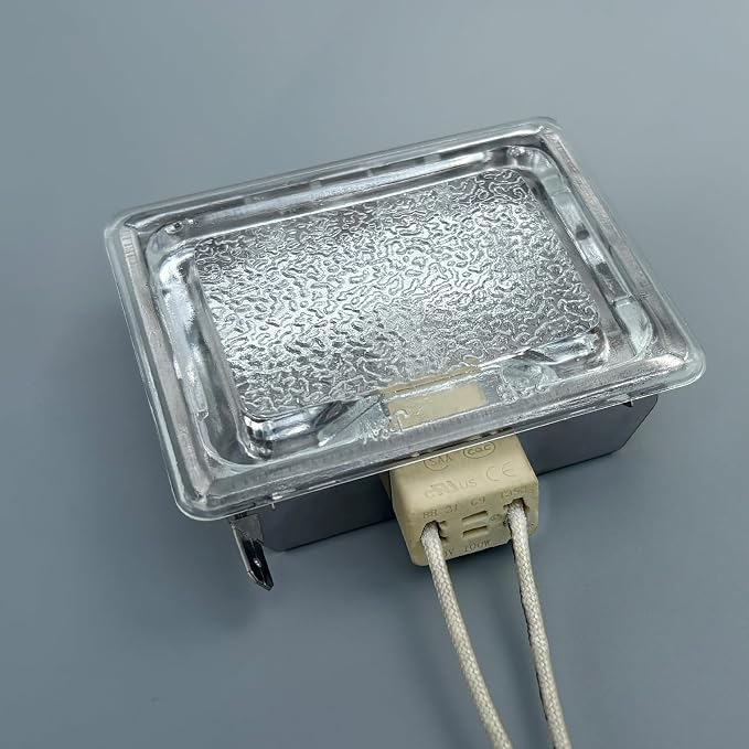 J&V bedebur Oven Lighting Assembly with High Temperatur Materials for BBQ Grill, Oven Light Bulb Replacement, Halogen Bulb 120V 40W