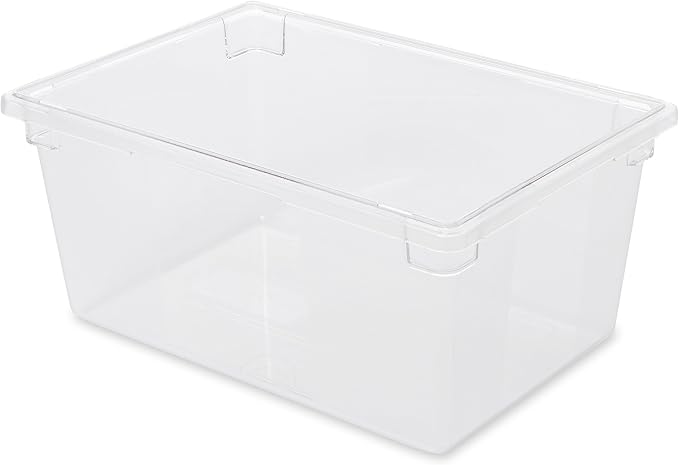 Rubbermaid Commercial Products Polycarbonate Food Storage Box/Tote, 16.5 Gallon, Clear, for Restaurant/Kitchen/Cafeteria