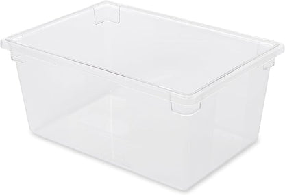 Rubbermaid Commercial Products Polycarbonate Food Storage Box/Tote, 16.5 Gallon, Clear, for Restaurant/Kitchen/Cafeteria