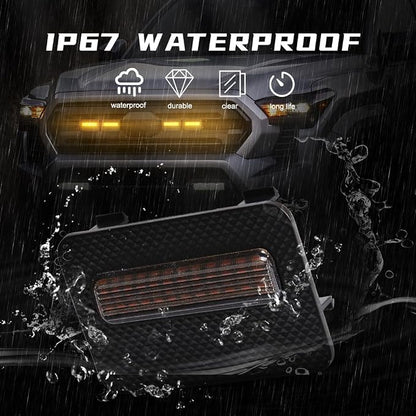 Grill Light for Tacoma SR 2024 2025, Smoked Shell Amber LED Front Grille Lights Fit for Tacoma SR5