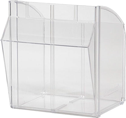 Akro-Mils TiltView Plastic Storage Cabinet with 3 Tilt Out Bins, Horizontal Plastic Parts Organizer, Teacher Toolbox, and Office Supply Organizer, 23-5/8" W x 9-7/16" H x 7-7/8" D, Stone
