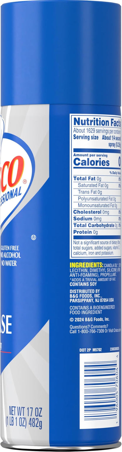 Crisco Professional No-Stick Cooking Spray, Cooking Pro, 17 Ounce