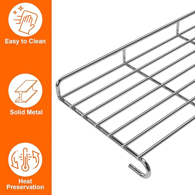 Warming Rack for Weber Genesis II 400 Gas Grills Genesis II E-410/435, Genesis II S-410/435, Genesis II SE-410, Stainless Steel 32.6 Inch Upper Rack Replacement for Weber 66045 Grill Warming Rack