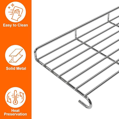 Warming Rack for Weber Genesis II 400 Gas Grills Genesis II E-410/435, Genesis II S-410/435, Genesis II SE-410, Stainless Steel 32.6 Inch Upper Rack Replacement for Weber 66045 Grill Warming Rack