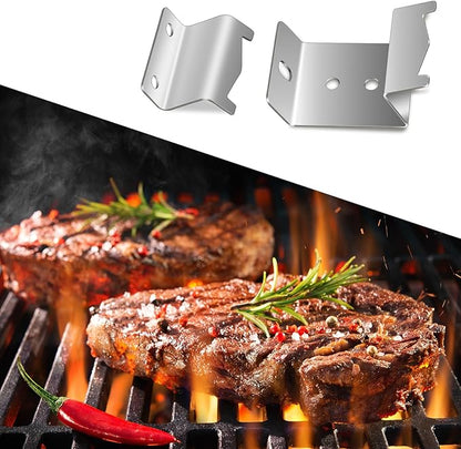 Stainless Steel Heat Plate Brackets, Burner Hanger Brackets Replacement for Chargriller 5050, 3001, 3008, 3030, 4000, 4208, 5072, 5252, 5650, 5050 Duo, Included Mounting Screws, Set of 6