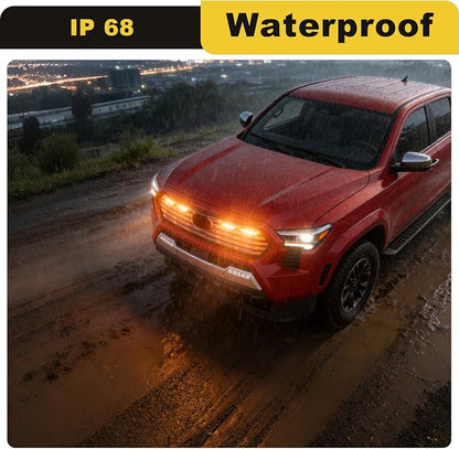 Auto Led Grills Lights fit for 2024 2025 2026 Toyota Tacoma Limited | amber ,white ,RGB 2025 2026 tacoma limited grille light assembly