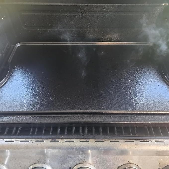 2-in-1 Reversible 16” x 24” Pre-Seasoned Cast Iron Cooking Griddle | for Gas Stove/Charcoal/Electric/Propane/Gas Grill, Flat Griddle Top Plate for Camping Tailgating