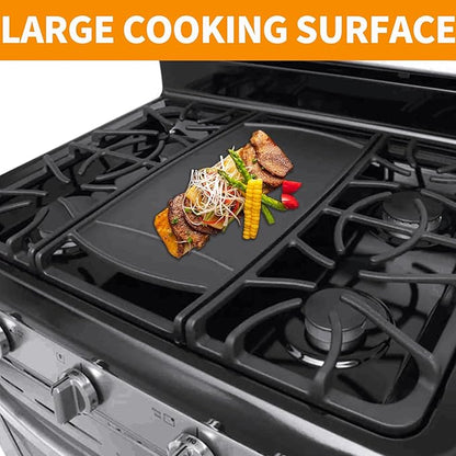 Upgraded 316499900 Stove Griddle Replacement for Frigidaire Gas Stove Top Parts 18.9 x 9.25" Gas Range Cast Iron Middle Burner Griddle Plate Frigidaire Gallery Gas Range Stovetop Cooktop Flat Top Pan