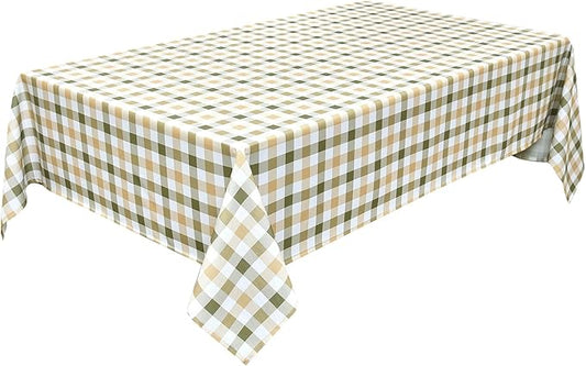 Classic Gingham Buffalo Tablecloth Fabric - Oblong 58x144 Inch Water Proof Checkered Table Cloth for Indoor Outdoor - Table Cover for Birthday, Picnics, BBQs, and Parties