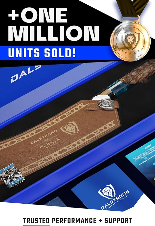 Dalstrong Bull-Nose Butcher Knife - 10 inch - Valhalla Series - 9CR18MOV HC Steel Kitchen Knife - Celestial Resin & Wood Handle - Razor Sharp BBQ Meat Knife Gift - Breaking Knife - Leather Sheath