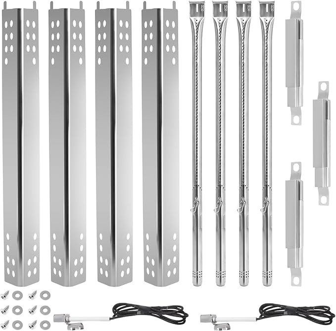 Grill Parts for Charbroil Performance 4 Burner 463377319 463347418 463342118 463347017 463377017 463342119 G470-5200-W1 Burner,G470-0004-W1 Heat Plates Igniter for Char Broil Grill Replacement Parts