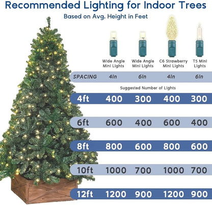 Novelty Lights 50ft 100 LED Yellow, Red, Orange Christmas String Lights | 6 Inch Spacing on Brown Wire, UL Listed IP55 Commercial Grade Xmas Lights, Outdoor & Indoor, Dimmable, Connectable & Patio