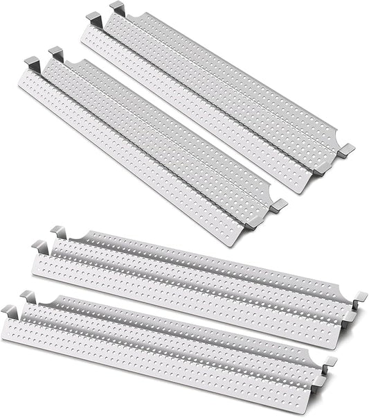 4 PC Heat Plate Tent Shield Replacement for Viking VGBQ 30 in T Series, VGBQ 41 in T Series, VGBQ 53 in T Series, VGBQ30, VGBQ41, VGBQ53, BBQ Parts Burner Cover Flame Tamer, Stainless Steel, 23 1/8"