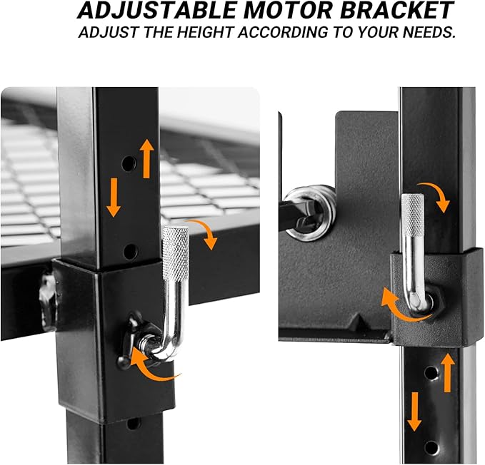 Onlyfire Adjustable Outdoor Camping Rotisserie Grill System and Spit Kit with Portable DC 3V Motor and 29 Inch Hexagon Spit Rod