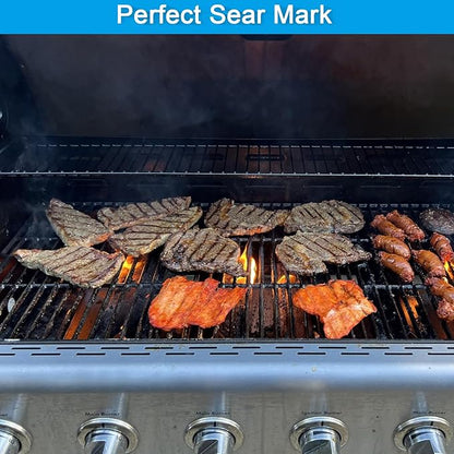 LS'BABQ 16.5 Inch Grill Grates Compatible with Ken-More 6-Burner 146.47223610 146.23681310 146.23766310 Gas Grill 3 Pack Cast lron Cooking Grids Replacement Parts