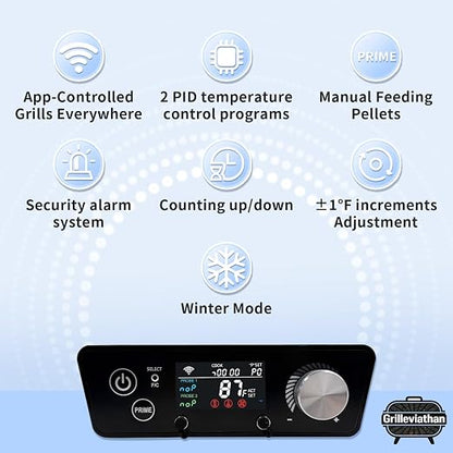 WiFi Controller Replacement for Pit Boss Series 3/4 / 5/7 Vertical Pellet Smoker with Dual PID & App Control