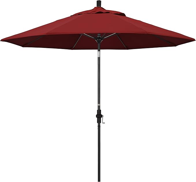 California Umbrella 9' Round Aluminum Pole Fiberglass Rib Market Umbrella