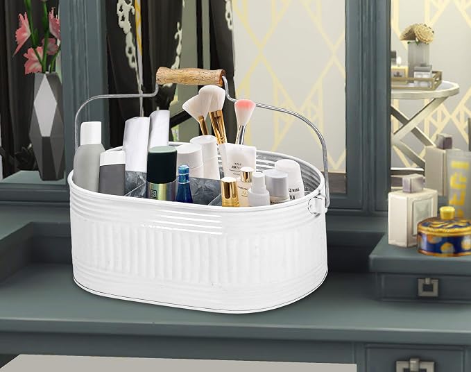Alpha Living Home Silverware Organizer Kitchen Drawer Organizer Utensil Organizer Silverware Holder Cutlery Organizer Flatware Organizer Farmhouse Chic Design for Kitchen, Picnics & Parties (White)
