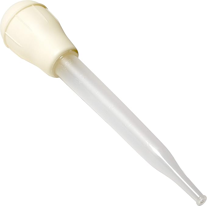 BPA Free, Pro Grade Turkey Baster 1 Pack. Extra Large 11 Inch Bulb Basters with Measuring Lines Perfect for Cooking Juicy, Tender Meat. Best Plastic Suction Basting Syringe, Kitchen Tools and Supplies