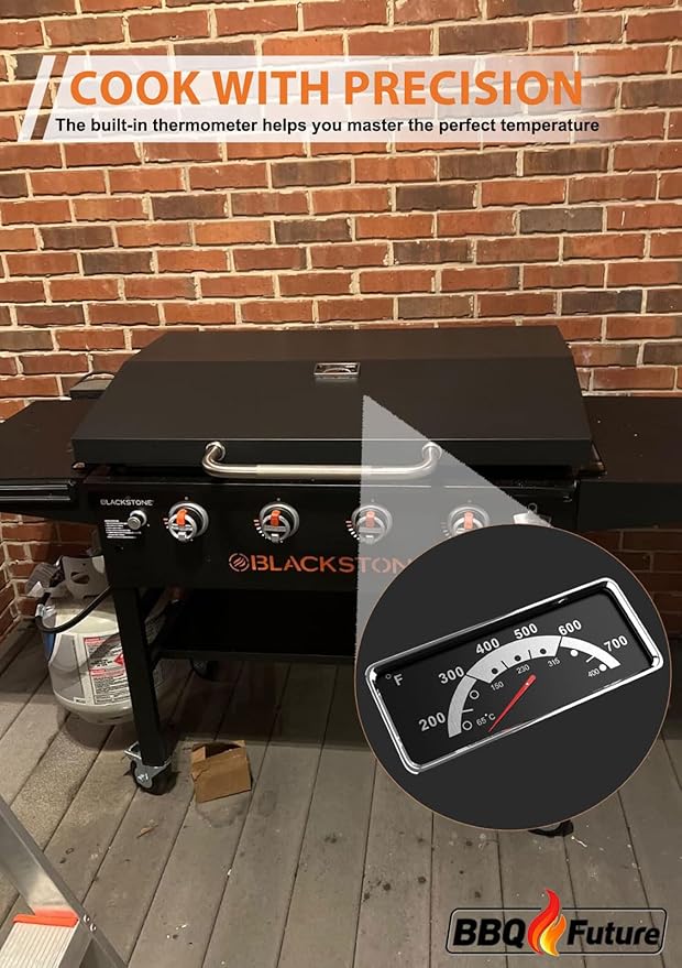 2026 Upgraded Lid for Blackstone Griddle Lid 36 Inch, Hard Griddle Cover for Blackstone Lid with Thermometer & Reinforced Hinge for 4 Burner Flat Top 36" Griddle Models 1554 1836 2266 2177 and More