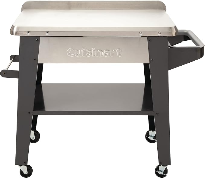 Cuisinart Outdoor Stainless Steel Grill Accessories Bundle | CPT-194 Prep Table + CGC-103 Pizza Oven Cover
