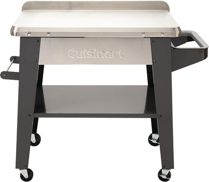 Cuisinart Outdoor Stainless Steel Grill Accessories Bundle | CPT-194 Prep Table + CGC-103 Pizza Oven Cover