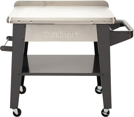 Cuisinart Outdoor Stainless Steel Grill Accessories Bundle | CPT-194 Prep Table + CGC-103 Pizza Oven Cover