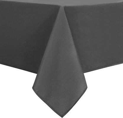 DWCN Rectangle Tablecloth - 30 x 60 Inch - Waterproof Stain and Wrinkle Resistant Washable Table Cloth, Decorative Fabric Table Cover for Kitchen Dining Room Party and Outdoor Use, Grey