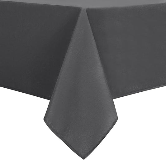 DWCN Rectangle Tablecloth - 30 x 60 Inch - Waterproof Stain and Wrinkle Resistant Washable Table Cloth, Decorative Fabric Table Cover for Kitchen Dining Room Party and Outdoor Use, Grey