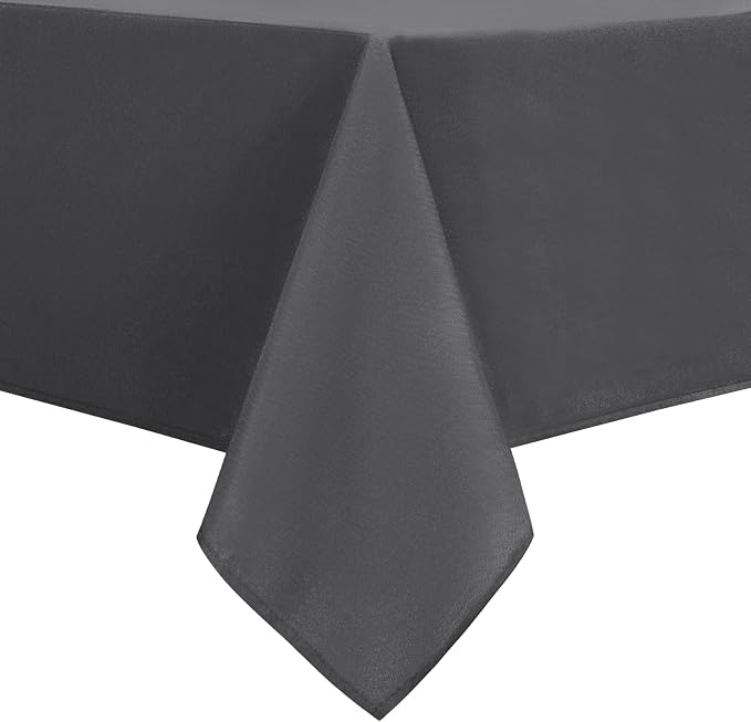 DWCN Rectangle Tablecloth - 60 x 120 Inch - Waterproof Stain and Wrinkle Resistant Washable Table Cloth, Decorative Fabric Table Cover for Kitchen Dining Room Party and Outdoor Use, Grey