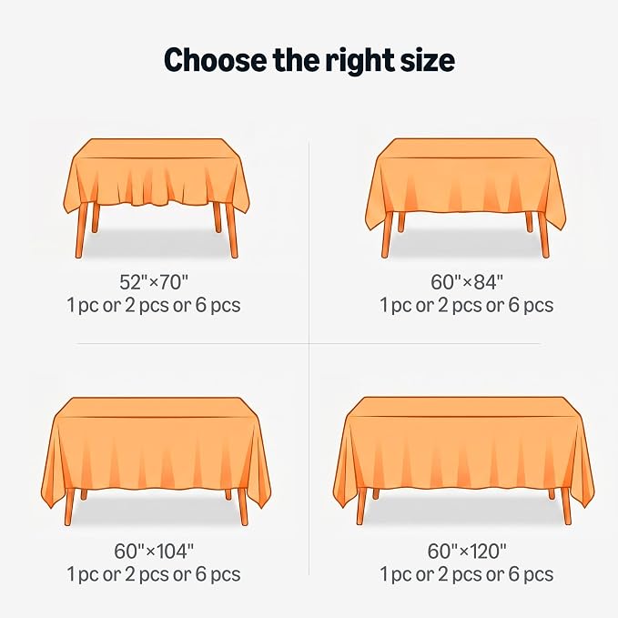 Amazon Basics Thin Rectangle Tablecloths, Water-Resistant Textured Fabric, Wrinkle Resistant, Washable Decorative Table Cover for Dining, Parties, 60" x 104", Green, Pack of 2