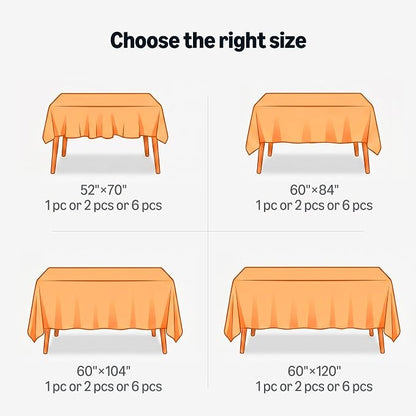 Amazon Basics Thin Rectangle Tablecloths, Water-Resistant Textured Fabric, Wrinkle Resistant, Washable Decorative Table Cover for Dining, Parties, 60" x 104", Navy Blue, Pack of 2
