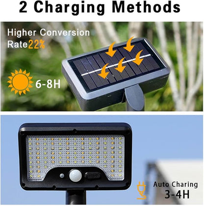2 Pack Solar Clamp Lights Outdoor,3 Color Modes,LED Street,Grill for Grill, Rechargeable ABS+PS Texture for Camping Garden Pathway Solar