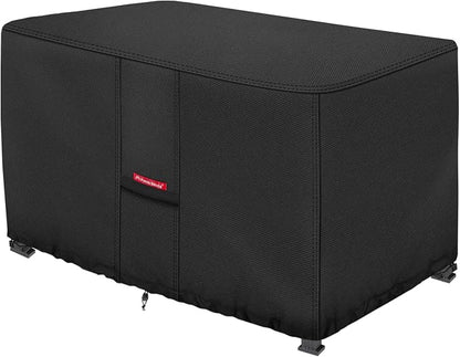Porch Shield Patio Fire Pit Cover - Waterproof 600D Outdoor Rectangular Gas Fire Table Cover Deck Box Protector - 48 x 28 inch, Black