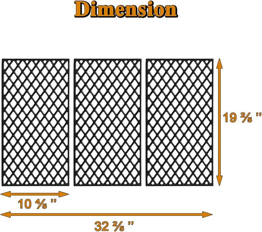 PB1000XLW1 Grill Grates Replacement Parts for Pit Boss 1000 Series Cooking Grates Austin XL PB1000T2 PB1000SC PB1100SPW PB1000T4 Pitboss PB1000SC1 PB1100SP PB1000XL-036-R00 Cast Iron Grill Grids