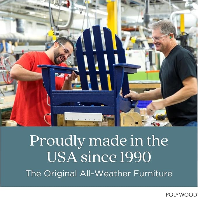 Polywood Contemporary Modern Oversized Adirondack Chair in Lime