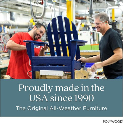 POLYWOOD Contemporary Modern Oversized Adirondack Chair in Sand