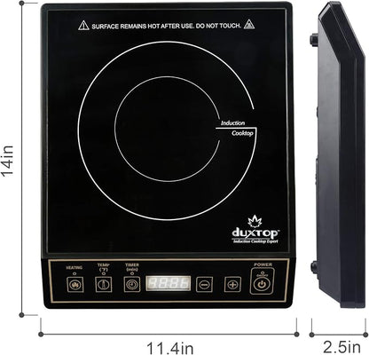 Duxtop 1800W Portable Induction Cooktop Countertop Burner, Gold 9120MC/BT-M20B