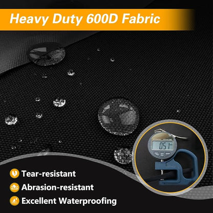 EVRBUL 600D Table Top Grill Cover Compatible with Royal Gourmet GD4002T 4-Burner Tailgater Grill, Waterproof Heavy Duty Portable Griddle Cover 38"×21"×10", Windproof Tabletop BBQ Grill Cover